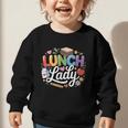 Colorful Lunch Lady Appreciation Retro Back To School Graphic Toddler Sweatshirt Colorful Lunch Lady Appreciation Retro Back To School Graphic Toddler Sweatshirt