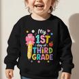 Cute My 1st Day Of Third Grade Pencil Back To School Girls Graphic Toddler Sweatshirt