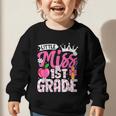 Cute Back To School 1st Grade Girls Kids First Day Of School Graphic Toddler Sweatshirt Cute Back To School 1st Grade Girls Kids First Day Of School Graphic Toddler Sweatshirt