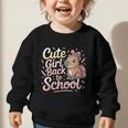 Cute Girl Back To School Capybara First Day Of School Kids Graphic Toddler Sweatshirt Cute Girl Back To School Capybara First Day Of School Kids Graphic Toddler Sweatshirt