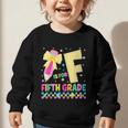 F Is For Fifth Grade Back To School Pencil Bow 5th Grade Kid Graphic Toddler Sweatshirt F Is For Fifth Grade Back To School Pencil Bow 5th Grade Kid Graphic Toddler Sweatshirt