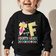 F Is For Fourth Grade Back To School Pencil Bow 4th Grade Graphic Toddler Sweatshirt F Is For Fourth Grade Back To School Pencil Bow 4th Grade Graphic Toddler Sweatshirt