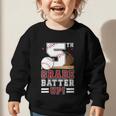 Fifth Grade Batter Up Baseball First Day Back To School Graphic Toddler Sweatshirt