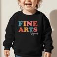 Fine Arts Squad Boho Cute Back To School Fine Arts Graphic Toddler Sweatshirt