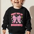 First Day Of Homeschool Coquette Back To School Girls Graphic Toddler Sweatshirt