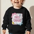 First Grade Back To School Girls Kids Coquette Bows Retro Graphic Toddler Sweatshirt First Grade Back To School Girls Kids Coquette Bows Retro Graphic Toddler Sweatshirt