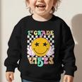 Girls 1st Grade Vibes Smile Face Back To School 1st Grade Graphic Toddler Sweatshirt Girls 1st Grade Vibes Smile Face Back To School 1st Grade Graphic Toddler Sweatshirt
