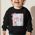 Girls Pre-K Coquette Bow Pink Preppy Back To School Graphic Toddler Sweatshirt