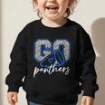 Go Cheer Panthers School Sports Name Spirit Back To School Graphic Toddler Sweatshirt