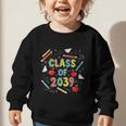 Graduation Class Of 2039 Groow With Me Senior Back To School Graphic Toddler Sweatshirt Graduation Class Of 2039 Groow With Me Senior Back To School Graphic Toddler Sweatshirt