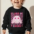 Groovy Class Of 2038 Grow With Me Smile Face Back To School Graphic Toddler Sweatshirt