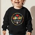 Groovy Librarian School Library Assistant Day Back To School Graphic Toddler Sweatshirt Groovy Librarian School Library Assistant Day Back To School Graphic Toddler Sweatshirt
