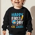 Happy First Day Of 4th Grade Student Back To School Graphic Toddler Sweatshirt Happy First Day Of 4th Grade Student Back To School Graphic Toddler Sweatshirt