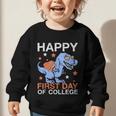Happy First Day Of CollegeRex Dinosaur Back To School Graphic Toddler Sweatshirt Happy First Day Of CollegeRex Dinosaur Back To School Graphic Toddler Sweatshirt