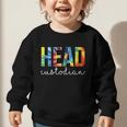 Head Custodian Women Tie Dye Back To School Appreciation Day Graphic Toddler Sweatshirt Head Custodian Women Tie Dye Back To School Appreciation Day Graphic Toddler Sweatshirt
