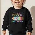 Hello First Grade Back To School Pencil Tie Dye 1st Grade Graphic Toddler Sweatshirt Hello First Grade Back To School Pencil Tie Dye 1st Grade Graphic Toddler Sweatshirt