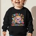 Hello Kindergarten Axolotl Back To School For Kids Graphic Toddler Sweatshirt Hello Kindergarten Axolotl Back To School For Kids Graphic Toddler Sweatshirt