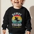 Howdy 3rd Grade Cowboy Western Back To School Third Grade Graphic Toddler Sweatshirt