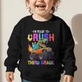 I'm Ready To Crush Third Grade Dinosaur Truck Back To School Graphic Toddler Sweatshirt I'm Ready To Crush Third Grade Dinosaur Truck Back To School Graphic Toddler Sweatshirt