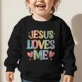 Jesus Loves Me Christian Kids Back To School Graphic Toddler Sweatshirt Jesus Loves Me Christian Kids Back To School Graphic Toddler Sweatshirt