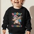 Kids Boom I'm Going To 1st Grade Dabbing Sloth For Back To School Graphic Toddler Sweatshirt