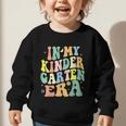 Kindergarten Era Happy Back To School Groovy Kids Boys Girls Graphic Toddler Sweatshirt
