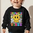 Kindergarten Vibes Smile Face Back To School Kinder Girl Kid Graphic Toddler Sweatshirt Kindergarten Vibes Smile Face Back To School Kinder Girl Kid Graphic Toddler Sweatshirt