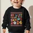 My Last First Day Senior 2024 Back To School Class Of 2024 Graphic Toddler Sweatshirt
