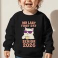 My Last First Day Senior 2026 Cat Back To School Class 2026 Graphic Toddler Sweatshirt My Last First Day Senior 2026 Cat Back To School Class 2026 Graphic Toddler Sweatshirt