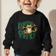 Leaping Into Pre-K Jumping Tree Frog Back To School Fun Graphic Toddler Sweatshirt Leaping Into Pre-K Jumping Tree Frog Back To School Fun Graphic Toddler Sweatshirt