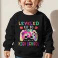 Leveled Up To High School Gaming Fun Back To School Tie Dye Graphic Toddler Sweatshirt Leveled Up To High School Gaming Fun Back To School Tie Dye Graphic Toddler Sweatshirt