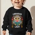 Librarian Lady Library Cute Owl Back To School Women Girls Graphic Toddler Sweatshirt Librarian Lady Library Cute Owl Back To School Women Girls Graphic Toddler Sweatshirt