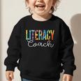 Literacy Coach Women Tie Dye Back To School Appreciation Day Graphic Toddler Sweatshirt