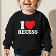 I Love Recess Red Heart Back To School Kids Recess Graphic Toddler Sweatshirt