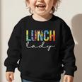 Lunch Lady For Work Tie Dye Back To School Appreciation Day Graphic Toddler Sweatshirt
