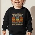 Media Center Is My Jam Library Reading Back To School Graphic Toddler Sweatshirt Media Center Is My Jam Library Reading Back To School Graphic Toddler Sweatshirt