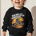 Motocross Back To School Dirt Bike Racing Into Kindergarten Graphic Toddler Sweatshirt