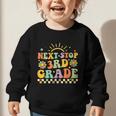 Next Stop 3rd Grade Groovy Retro Third Grade Back To School Graphic Toddler Sweatshirt