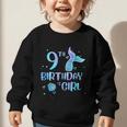Ninth Birthday Girl Mermaid 9th Toddler's Back To School Graphic Toddler Sweatshirt