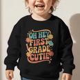 Oh Hey First Grade Cutie Back To School Graphic Toddler Sweatshirt Oh Hey First Grade Cutie Back To School Graphic Toddler Sweatshirt