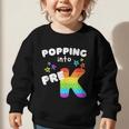 Popping Into Pre K Kid's Back To School Pop It Fidget Toy Graphic Toddler Sweatshirt Popping Into Pre K Kid's Back To School Pop It Fidget Toy Graphic Toddler Sweatshirt