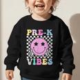Pre-K Vibes Groovy Back To School PreK Preschool Girls Kids Graphic Toddler Sweatshirt
