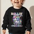 Preschool Back To School First Day Girls PreK Rollin Unicorn Graphic Toddler Sweatshirt Preschool Back To School First Day Girls PreK Rollin Unicorn Graphic Toddler Sweatshirt