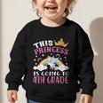 Princess Going To 4th Grade Tee For Girls Back To School Graphic Toddler Sweatshirt Princess Going To 4th Grade Tee For Girls Back To School Graphic Toddler Sweatshirt