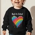 Rainbow Pencil Heart Back To School Creative Graphic Toddler Sweatshirt