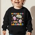 Readers Are Leaders Book Lover Back To School Groovy Girls Graphic Toddler Sweatshirt