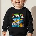 Ready To Attack Kindergarten Shark Back To School Kids Graphic Toddler Sweatshirt Ready To Attack Kindergarten Shark Back To School Kids Graphic Toddler Sweatshirt