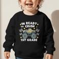Im Ready To Crush 1st Grade Boy Monster Truck Back To School Graphic Toddler Sweatshirt Im Ready To Crush 1st Grade Boy Monster Truck Back To School Graphic Toddler Sweatshirt
