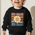 Retro 3rd Grade Daisy Colorful Back To School Third Grade Graphic Toddler Sweatshirt