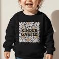 Retro Flower Power Squared Kindergarten Back To School Graphic Toddler Sweatshirt